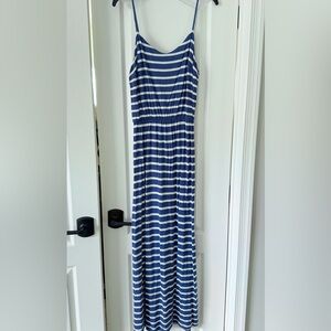 Striped GAP Maxi Dress - Blue and White Striped